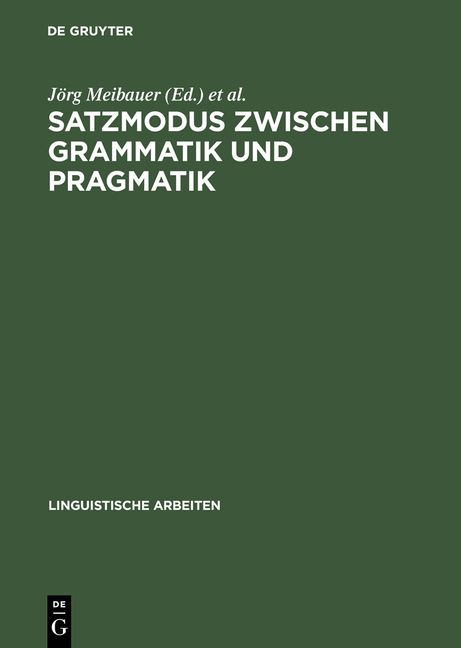 Produktbild: Satzmodus zwischen Grammatik und Pragmatik