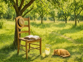 Produktbild: CALVENDO Puzzle Lesepause im Sommerlicht | 1000 Teile Lege-Gr&ouml;&szlig;e 64x48cm Foto-Puzzle f&uuml;r gl&uuml;ckliche Stunden