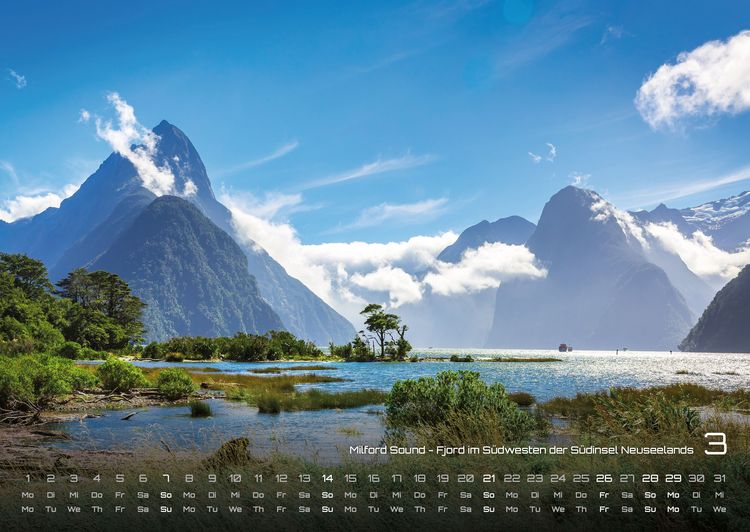 Produktbild: Neuseeland - Das Land der langen wei&szlig;en Wolke - 2027 - Kalender DIN A2