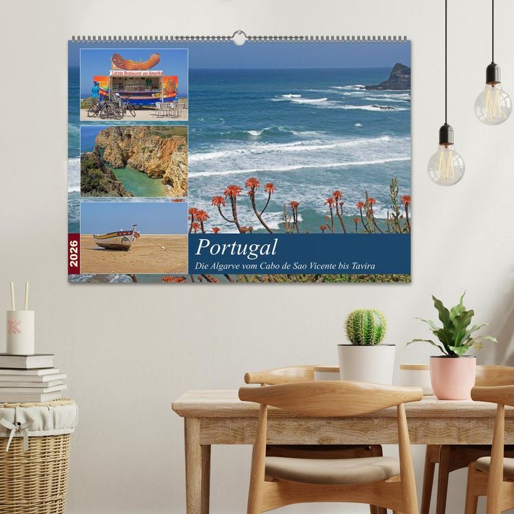 Produktbild: Portugal - Die Algarve vom Cabo de Sao Vicente bis Tavira (Wandkalender 2026 DIN A2 quer), CALVENDO Monatskalender