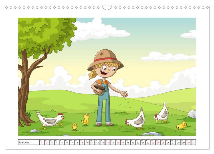 Produktbild: Der bunte Kinderkalender (Wandkalender 2026 DIN A3 quer), CALVENDO Monatskalender