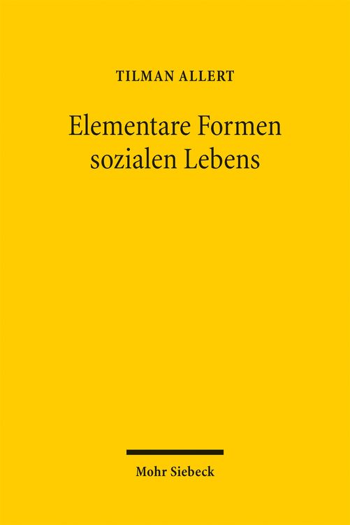 Produktbild: Elementare Formen sozialen Lebens