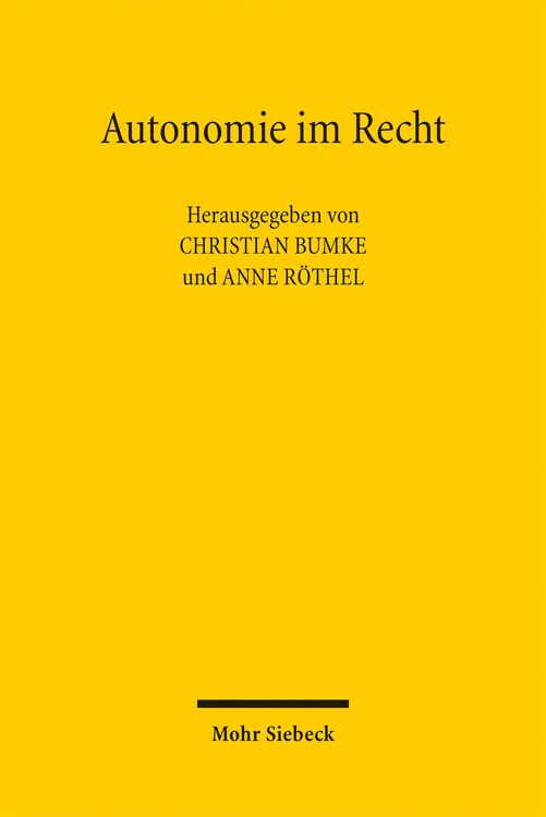 Produktbild: Autonomie im Recht