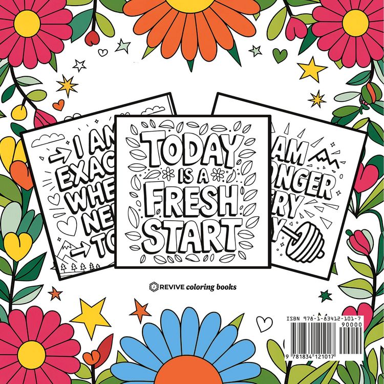 Produktbild: Bold and Easy Positive Affirmations Coloring Book for Adults and Teens