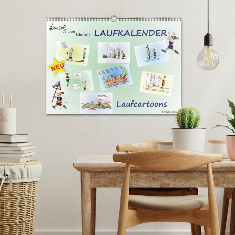 Produktbild: HANSELs kleiner Laufkalender (Wandkalender 2026 DIN A3 quer), CALVENDO Monatskalender