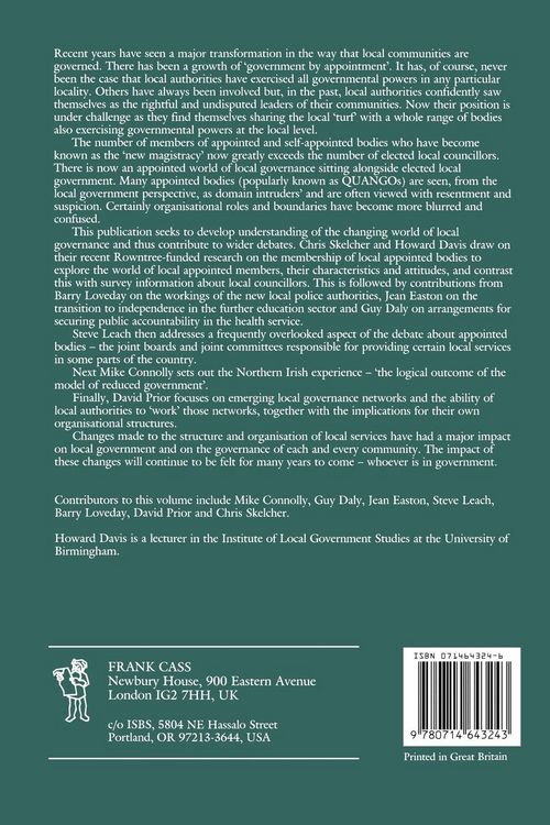Produktbild: QUANGOs and Local Government