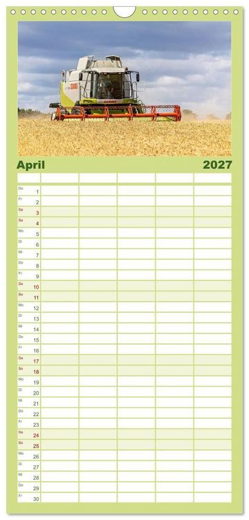 Produktbild: Familienplaner 2027 - Giganten der Ernte mit 5 Spalten (Wandkalender, 21 x 45 cm) CALVENDO