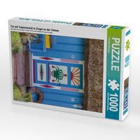 Produktbild: CALVENDO Puzzle T&uuml;r mit Tulpenstrau&szlig; in Zingst an der Ostsee 1000 Teile Lege-Gr&ouml;&szlig;e 48 x 64 cm Foto-Puzzle Bild von Christian M&uuml;ringer