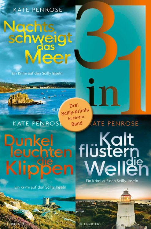 Produktbild: Nachts schweigt das Meer / Dunkel leuchten die Klippen / Kalt fl&uuml;stern die Wellen - Drei Scilly-Krimis in einem Band