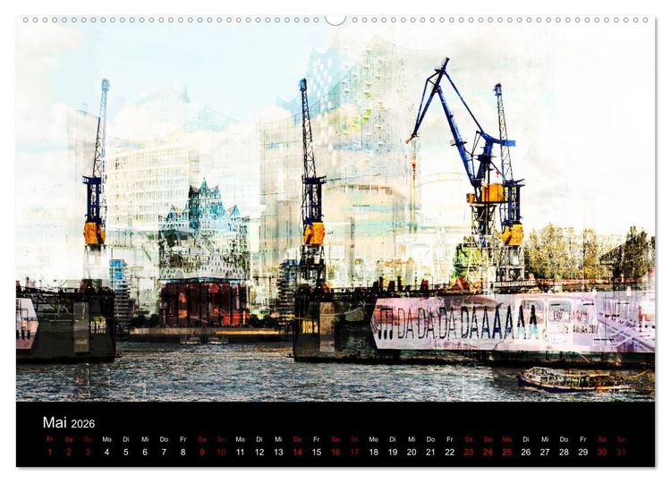 Produktbild: Elbphilharmonie-ARTig (hochwertiger Premium Wandkalender 2026 DIN A2 quer), Kunstdruck in Hochglanz
