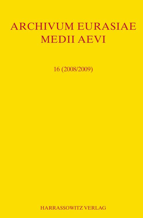 Produktbild: Archivum Eurasiae Medii Aevi 16 (2008/2009)