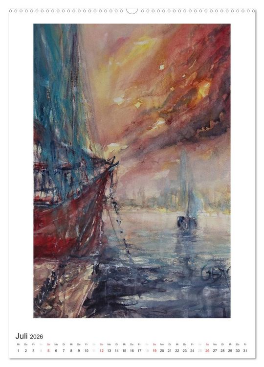 Produktbild: Ein Hauch von Impressionismus &ndash; Aquarelle von Isolde G&auml;nesch (Wandkalender 2026 DIN A2 hoch), CALVENDO Monatskalender
