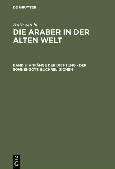 Produktbild: Anf&auml;nge der Dichtung - Der Sonnengott. Buchreligionen