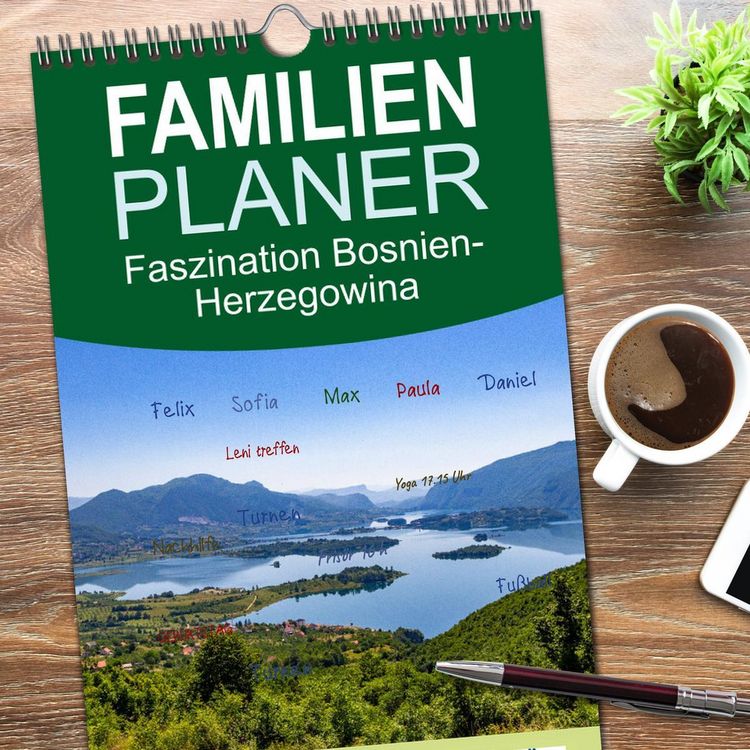 Produktbild: Familienplaner 2026 - Faszination Bosnien-Herzegowina mit 5 Spalten (Wandkalender, 21 x 45 cm) CALVENDO