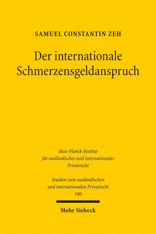 Produktbild: Der internationale Schmerzensgeldanspruch
