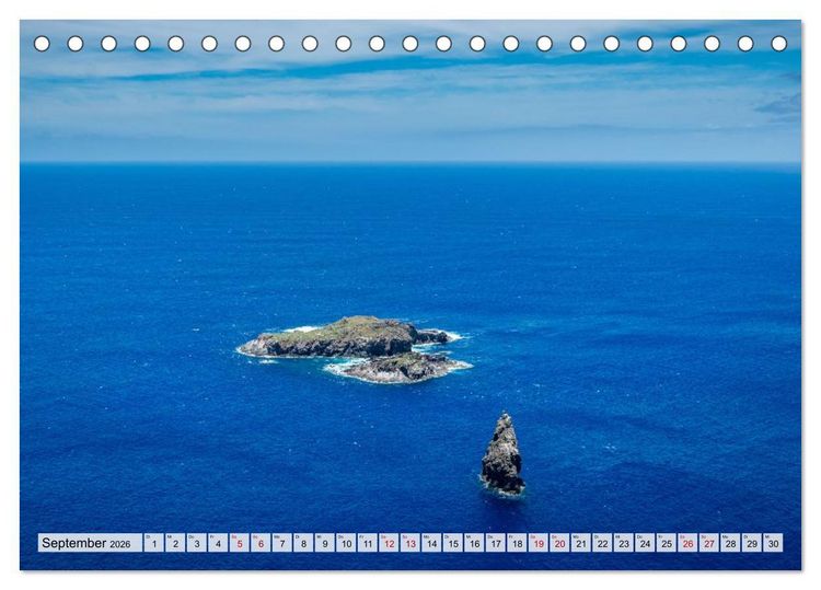 Produktbild: Die Osterinsel &ndash; Mythen, Moai und wilde Sch&ouml;nheit (Tischkalender 2026 DIN A5 quer), CALVENDO Monatskalender