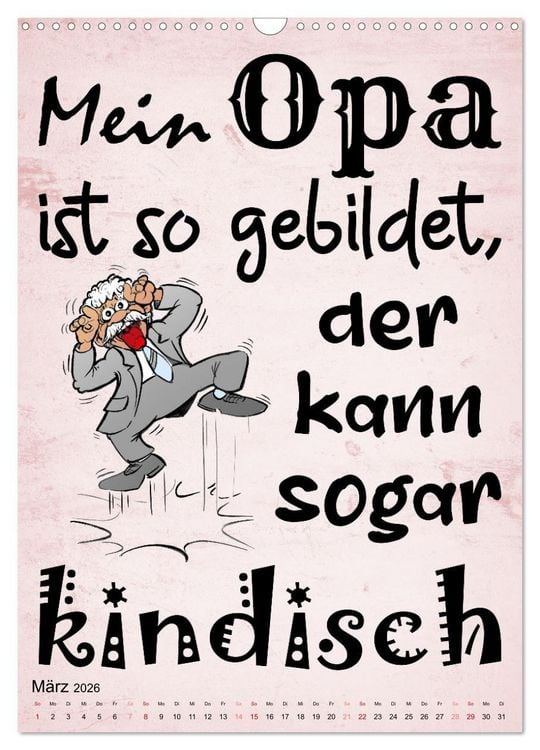 Produktbild: Opa ist der Coolste (Wandkalender 2026 DIN A3 hoch), CALVENDO Monatskalender