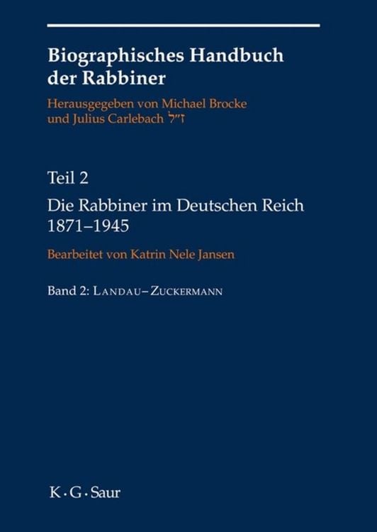 Produktbild: Die Rabbiner im Deutschen Reich 1871-1945