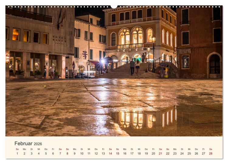 Produktbild: Venedig bei Tag und Nacht (hochwertiger Premium Wandkalender 2026 DIN A2 quer), Kunstdruck in Hochglanz