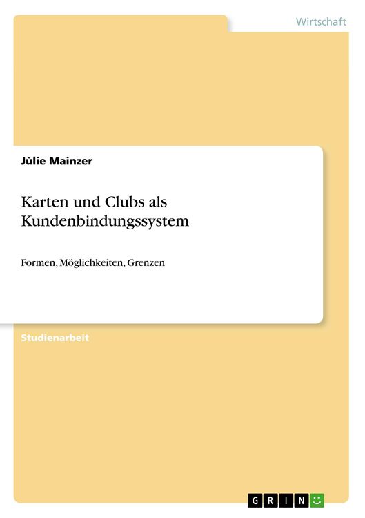 Produktbild: Karten und Clubs als Kundenbindungssystem