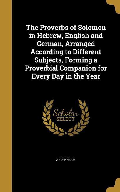 Produktbild: Proverbs Of Solomon in Hebrew