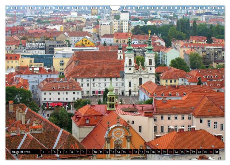 Produktbild: Graz - Metropole der Steiermark (Wandkalender 2026 DIN A3 quer), CALVENDO Monatskalender