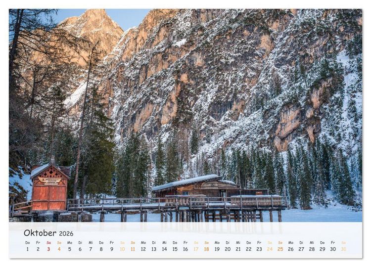 Produktbild: Pragser Wildsee - Traumziel in den Dolomiten (Wandkalender 2026 DIN A4 quer), CALVENDO Monatskalender