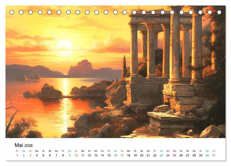 Produktbild: Szenen aus dem Antiken Griechenland (Tischkalender 2026 DIN A5 quer), CALVENDO Monatskalender