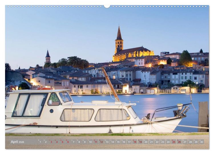 Produktbild: Hausbooturlaub Frankreich - Canal du Midi (hochwertiger Premium Wandkalender 2026 DIN A2 quer), Kunstdruck in Hochglanz
