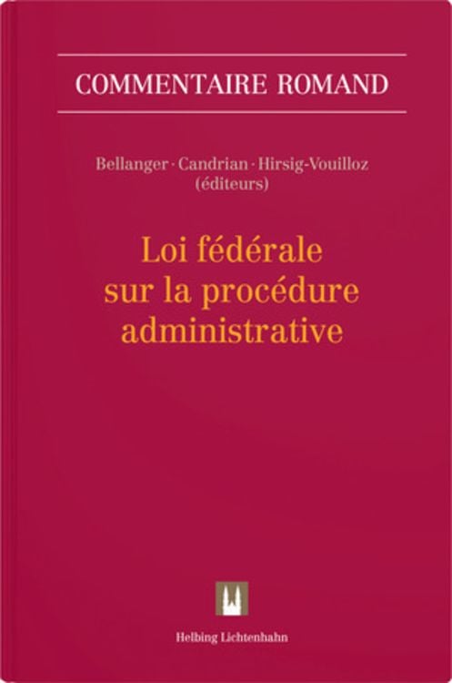 Produktbild: Loi fédérale sur la procédure administrative