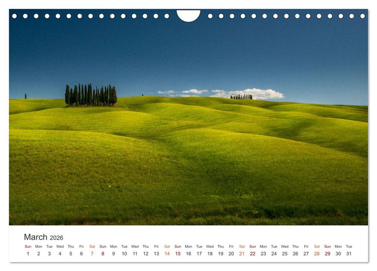 Produktbild: Tuscany A color palette (Wall Calendar 2026 DIN A4 landscape), CALVENDO 12 Month Wall Calendar