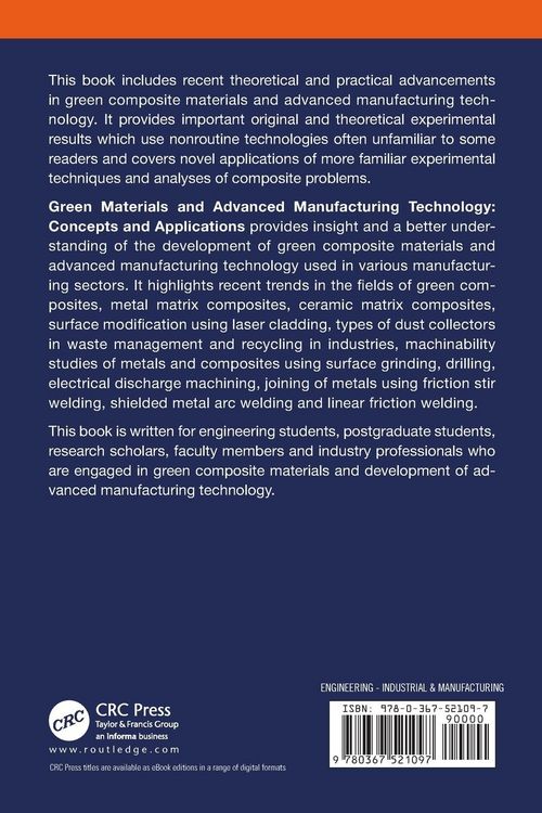 Produktbild: Green Materials and Advanced Manufacturing Technology