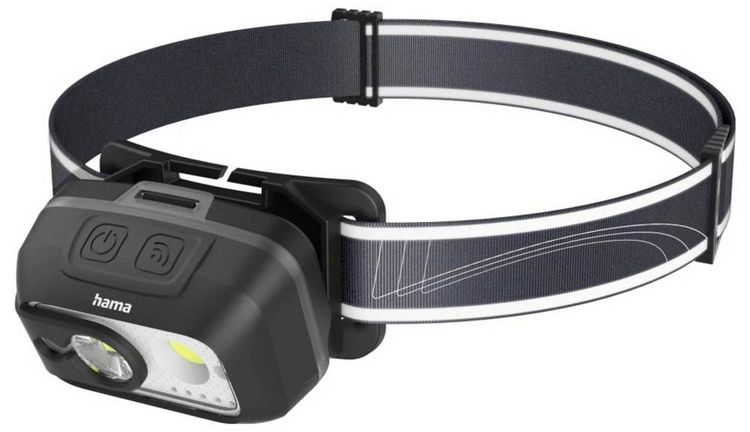 Produktbild: Hama LED-Stirnlampe "HL500-C", mit Akku, Kopflampe zum Joggen, Arbeiten, 4 Modi 00228609 Stirnlampe 120 g