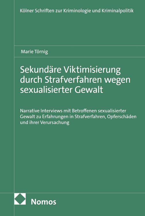 Produktbild: Sekund&auml;re Viktimisierung durch Strafverfahren wegen sexualisierter Gewalt