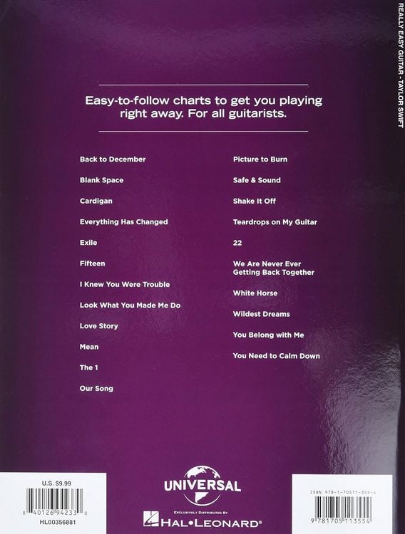 Produktbild: Taylor Swift Really Easy Guitar