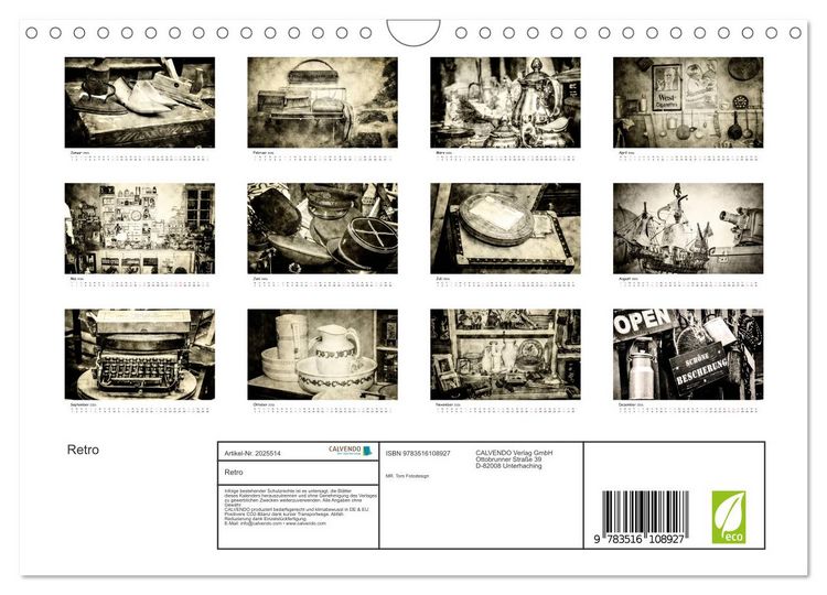 Produktbild: Retro (Wandkalender 2026 DIN A4 quer), CALVENDO Monatskalender
