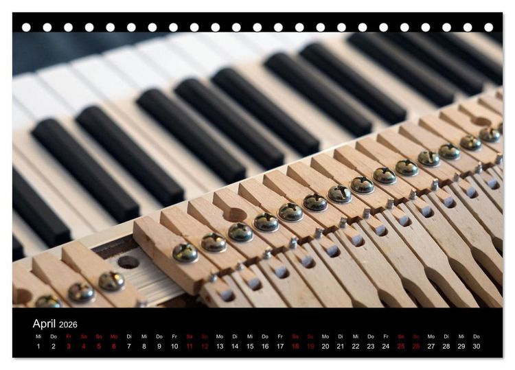 Produktbild: Klavier Momente (Tischkalender 2026 DIN A5 quer), CALVENDO Monatskalender