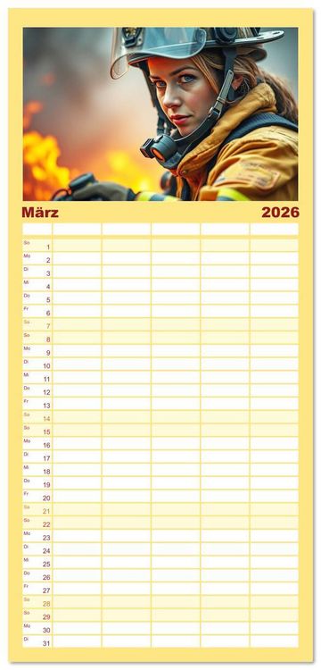 Produktbild: Familienplaner 2026 - Powerfrauen - Frauen in anspruchsvollen Berufen mit 5 Spalten (Wandkalender, 21 x 45 cm) CALVENDO