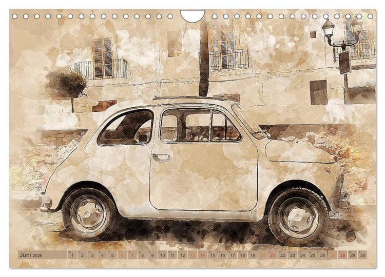 Produktbild: Kult-Autos, Nuova 500 (Wandkalender 2026 DIN A4 quer), CALVENDO Monatskalender