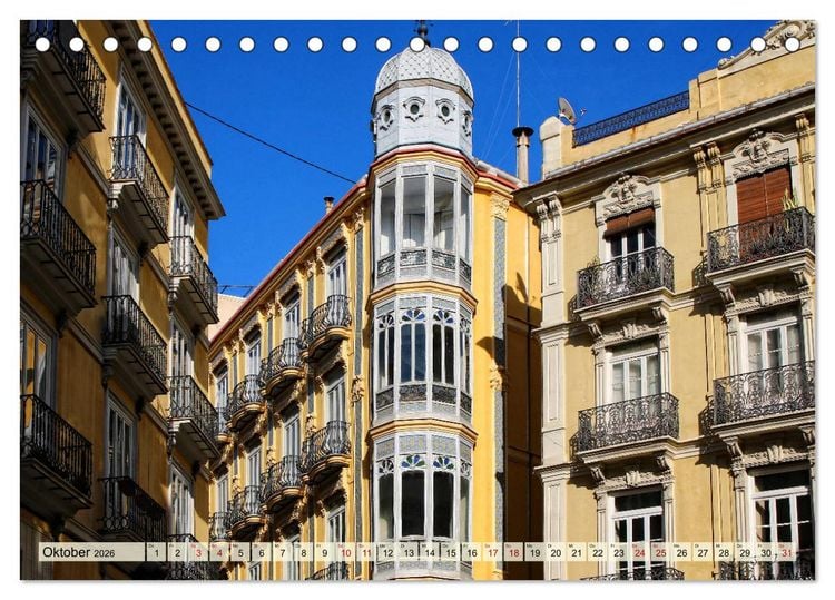 Produktbild: Valencia - sehenswert bei Tag und bei Nacht (Tischkalender 2026 DIN A5 quer), CALVENDO Monatskalender