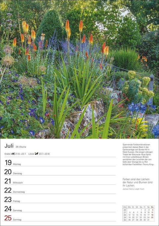 Produktbild: Gartenparadiese Wochenplaner 2027 - 53 faszinierende Fotografien