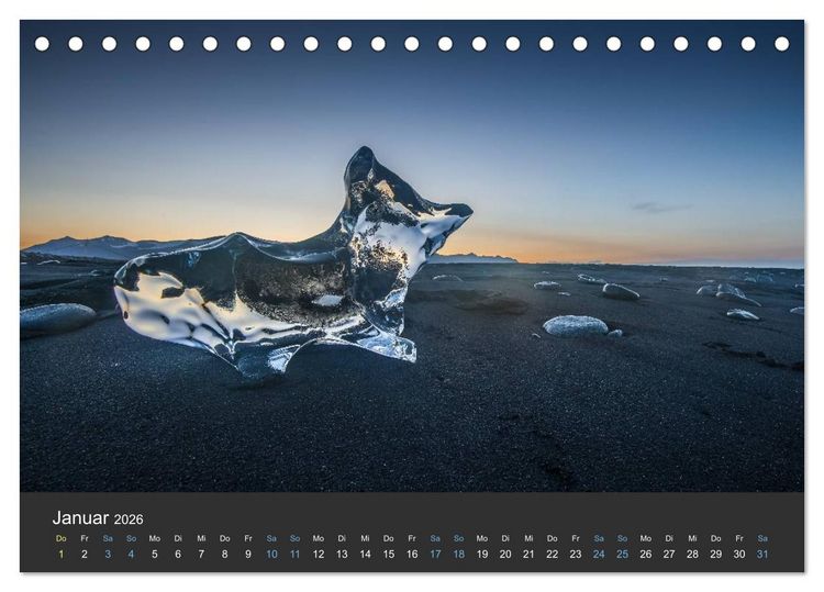Produktbild: Island (Tischkalender 2026 DIN A5 quer), CALVENDO Monatskalender