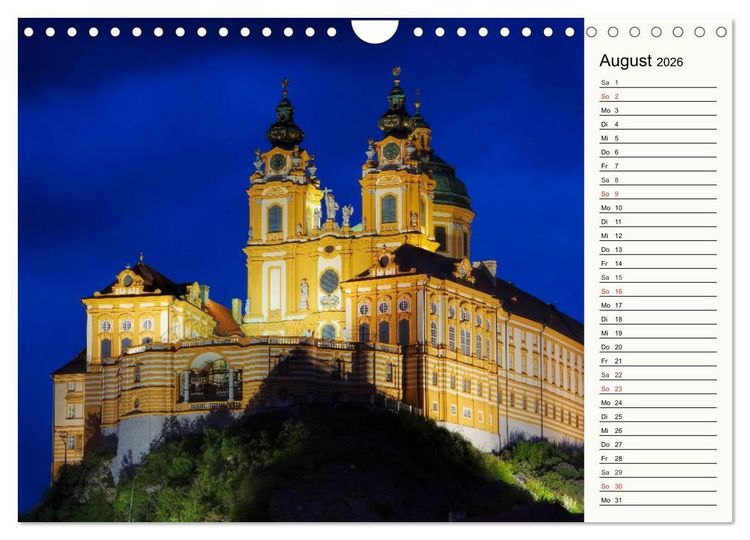 Produktbild: Die Wachau - An der Donau zwischen Melk und Krems (Wandkalender 2026 DIN A4 quer), CALVENDO Monatskalender