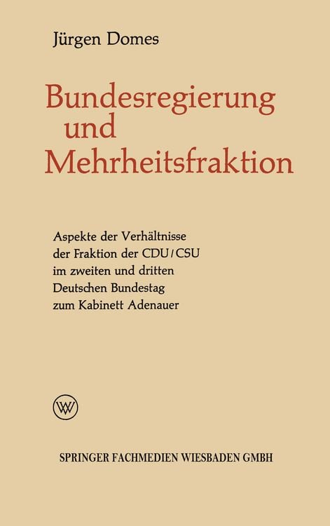 Produktbild: Mehrheitsfraktion und Bundesregierung