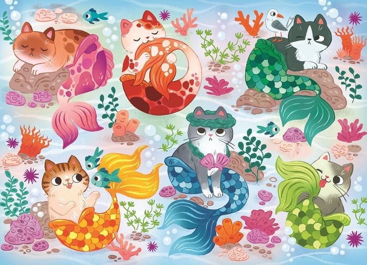 Produktbild: COBBLE HILL PUZZLES - Meerkatzen 350 Teile