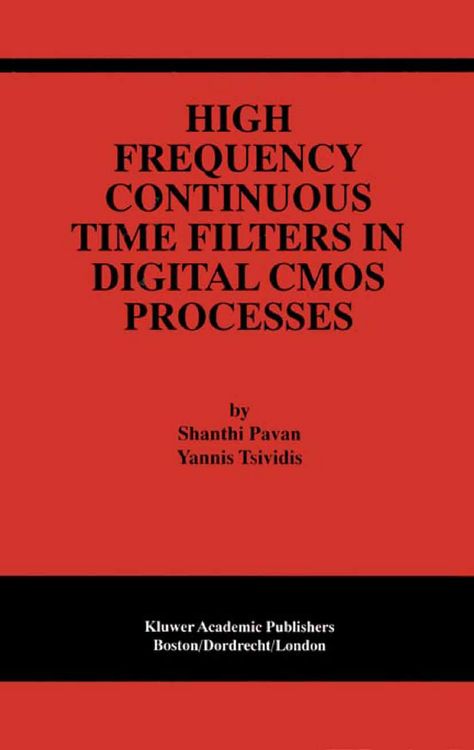Produktbild: High Frequency Continuous Time Filters in Digital CMOS Processes