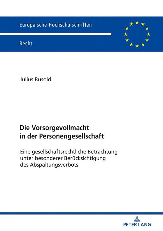 Produktbild: Die Vorsorgevollmacht in der Personengesellschaft