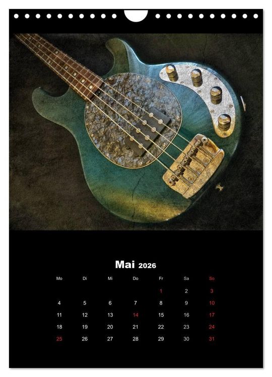 Produktbild: Vintage Gitarren (Wandkalender 2026 DIN A4 hoch), CALVENDO Monatskalender