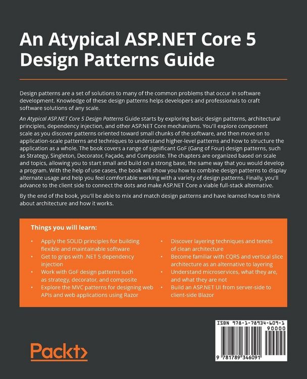 Produktbild: An Atypical ASP.NET Core 5 Design Patterns Guide