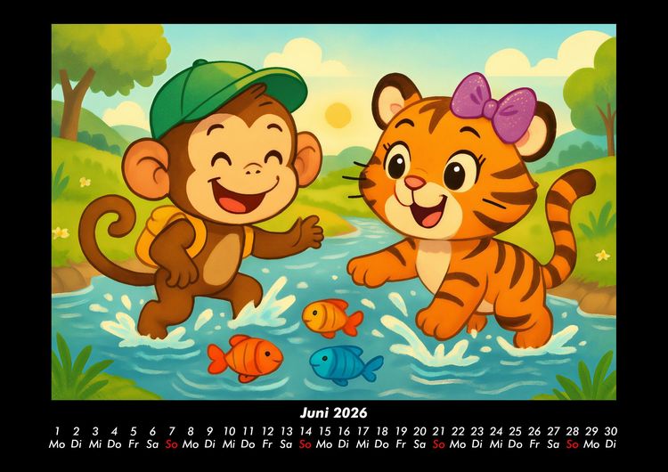 Produktbild: Milo & Tina - Ein Jahr voller Freundschaft 2026 Fotokalender DIN A3